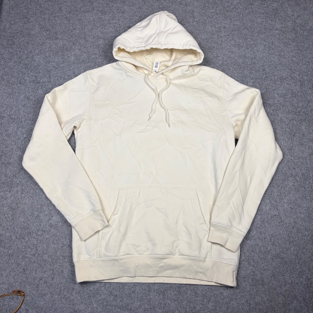 AS Colour Stencil Hoodie Mens Large Cream Off White Pullover Sweatshirt 5102